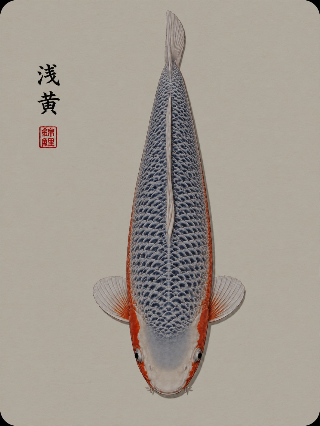 Asagi koi variety illustration