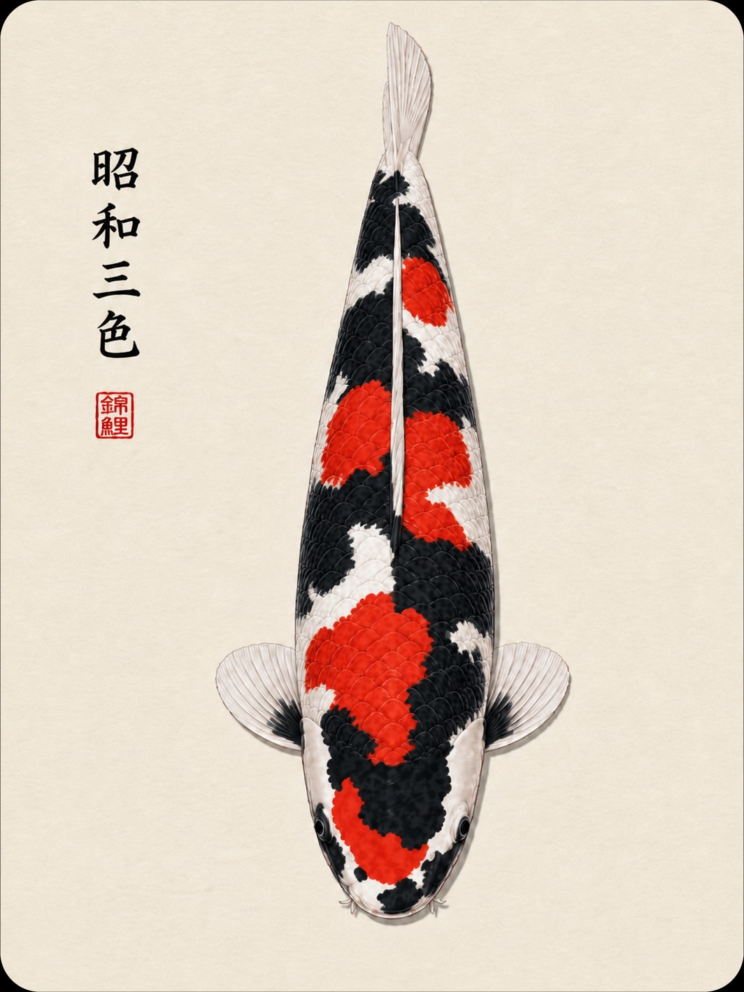 Showa koi variety illustration